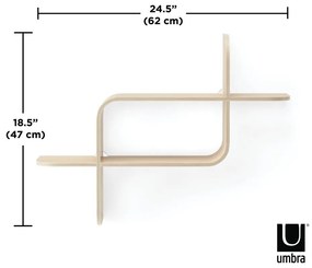 Natúr színű többszintes kaucsukfa fali polc Montage – Umbra