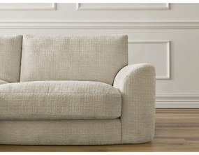 Bézs zsenília sarokkanapé (bal oldali-heverő résszel) Leonore – Bobochic Paris