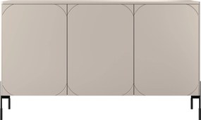 Sonatia komód 150 cm háromajtós - kasmír / fekete lábak