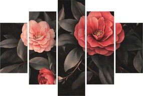 Kép - Vörös virágok sötét háttér előtt (150x105 cm)