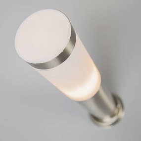 Kültéri lámpaoszlop acél 45 cm IP44 - Rox talp és kábelátvezetéssel