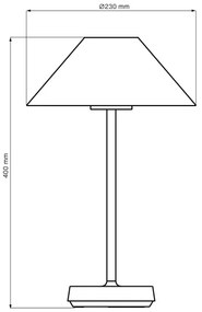 LED Dimmelhető asztali lámpa SERENGETI LED/3,4W/5V USB 3600 mAh IP44 fekete