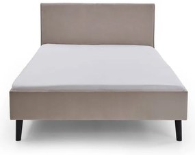 Fehér-krémszínű kárpitozott franciaágy ágyrács nélkül 140x200 cm Leira – Meise Möbel