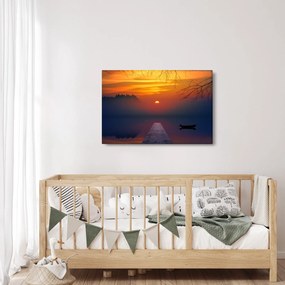 Híd képe naplementekor (90x60 cm)