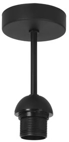 Felületre szerelhető BORHO csillár 1xE27/60W/230V fekete/juta