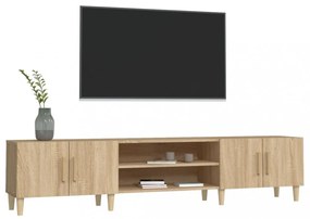 sonoma-tölgyszínű szerelt fa TV-szekrény 180 x 31,5 x 40 cm