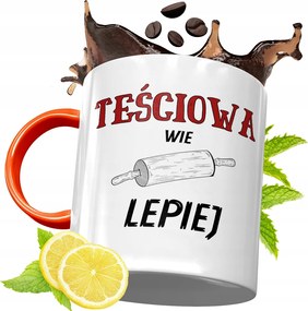 Narancssárga Bögre Anyósnak Ajándékba, fényképes nyomattal