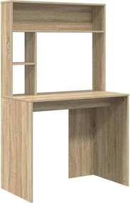 vidaXL Asztal polcokkal Sonoma tölgy 91 x 50 x 149 cm Faanyag
