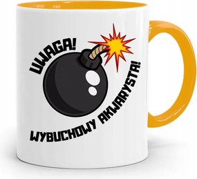 Akvarista Bögre Sárga Születésnapi Ajándék fényképes nyomtatással