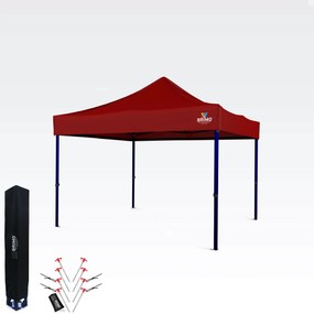 Sátor 3x3m – Gyors összeszerelés és 100% védelem partikhoz és ünnepségekhez - 3 oldalfal nélkül - Piros