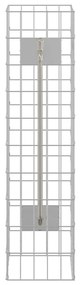 Gabion Oszlop Ezüst 25 x 25 x 100 cm Rozsdamentes acél