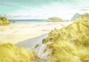 Flizelin fotótapéta Arany óceán dűnék tengerpart és kék 368x254 +ragasztó