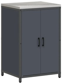 Konyhai Tároló Készlet 2 pcs Antracitszürke 150 x 50 x 92 cm