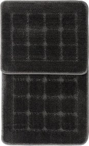 Antracitszürke fürdőszobai kilépő szett 2 db-os 50x80 cm Kareli – Foutastic
