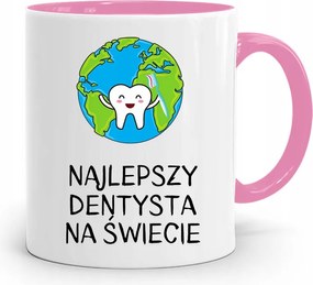 Rózsaszín Fogorvos Ajándék Bögre A Világ Legjobbja fényképes nyomattal