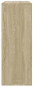 2 db sonoma tölgy színű szerelt fa tálalóasztal 60 x 31 x 84 cm