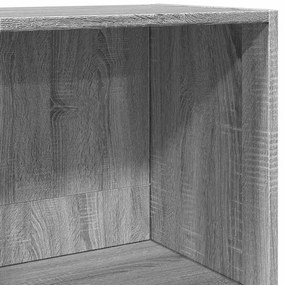 szürke sonoma színű szerelt fa könyvespolc 60 x 30 x 114 cm