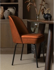 Téglavörös bársony étkezőszék szett 2 db-os Vogue – WOOOD