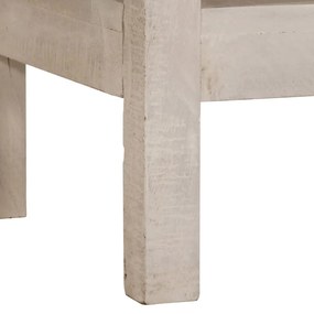 fehér tömör mangófa tálalóasztal 110 x 35 x 75 cm