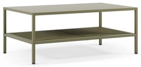 Zöld fém dohányzóasztal 60x100 cm Fayna – Marckeric