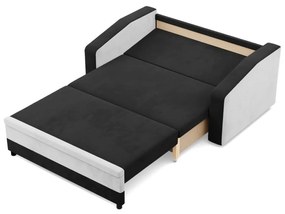 Hewlet kanapé, szövet anyag, fekete - fehér