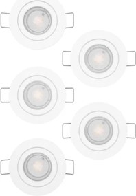 Eglo 902263 - 5 darabos LED beépíthető mennyezeti spotlámpa BARRANCO LED/4,8W/230V fehér