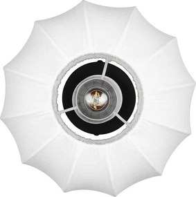 Fehér fém mennyezeti lámpa textil búrával ø 25 cm Madleine – Reality