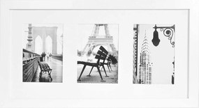 Muzilife Fehér Galéria Képkeret 3 képhez13 x 18 cm belső 25 x 50 cm