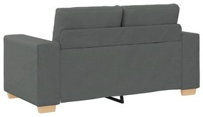 sötétszürke szövet loveseat kanapé 120 cm