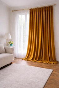 Velvet Premium Függöny 155 x Az Ön Mérete Szalagon Arany