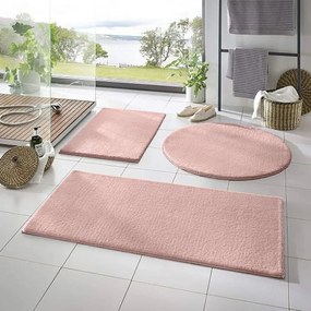Rózsaszín fürdőszobai kilépő szett 3 db-os 50x90 cm – Mila Home