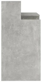 betonszürke szerelt fa íróasztal LED-ekkel 97 x 45 x 90 cm