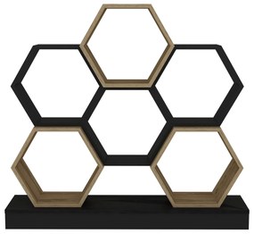 könyvespolc Cicek - Black, Oak