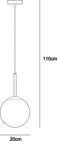 Italux modern függeszték deore antik bronz fehér itx5902854536566