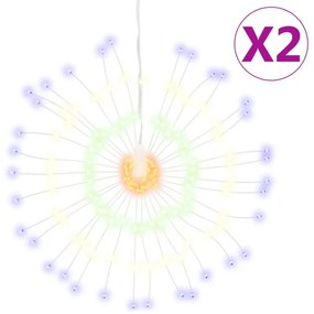 2 db karácsonyi többszínű csillagfény 140 db LED 17 cm