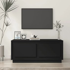 Fekete szerelt fa dohányzóasztal 102x50x44 cm