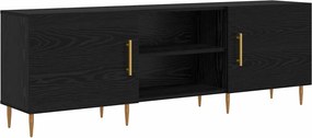 vidaXL TV szekrény Musta tammi 150 x 30 x 50 cm Faanyag