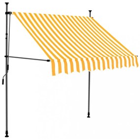 fehér-narancssárga manuális LED-es napellenző 150 cm