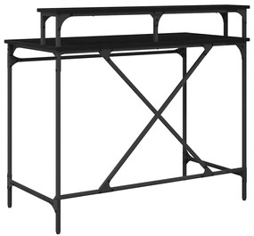 vidaXL Asztal Fekete tölgy 100 x 50 x 90 cm Faanyag