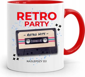 Dja Zene Bögre Piros Retro Dj Ajándék fényképes nyomtatással