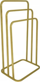 Modern Törölközőtartó állvány 3 karos lekerekített Loft Arany