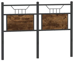 füstös tölgy színű szerelt fa és acél fejtámla 120 cm