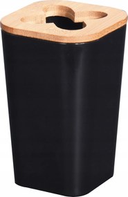 Fürdőszobai fogkefetartó bögre, fekete