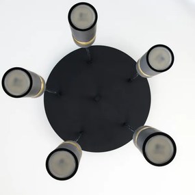 Jupiter 2014 - Csillár zsinóron ALAS 5xGU10/10W/230V fekete/arany