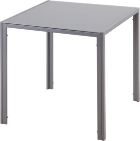 HOMCOM Étkezőasztal 75 x 75 cm, Négyzet alakú Konyhaasztal 4 Fő Részére, Fém Lábakkal Készült Edzett Üvegétkezőasztal, Modern Asztal Konyhához, Étkező