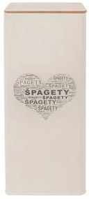Orion Szív fém spagetti doboz , 11,5 x 11,5x 28,5 cm