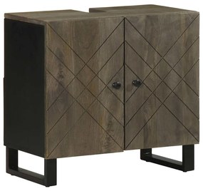 mosogatószekrény fekete 62x33x58 cm tömörfa mangófa
