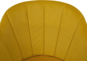 Forgószék, Velvet szövet, sárga/bükk, DALIO