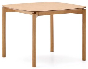 Étkezőasztal kőrisfa dekorral 100x100 cm Indara – Kave Home