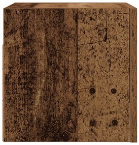 2 db antik fa színű falra szerelhető TV-szekrény 30,5x30x30 cm